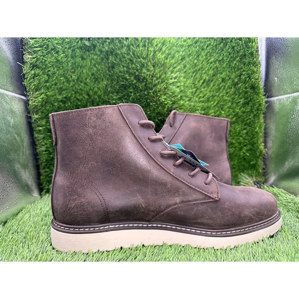 TOMS Navi Trvl Lite Ranger 10020291 Ankle Boot Men's 12 Brown Leather Lace-Up